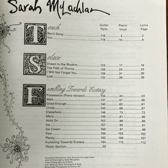 Music book: Sarah McLachlan Songbook for piano vocal and guitar - Picture 6 of 15